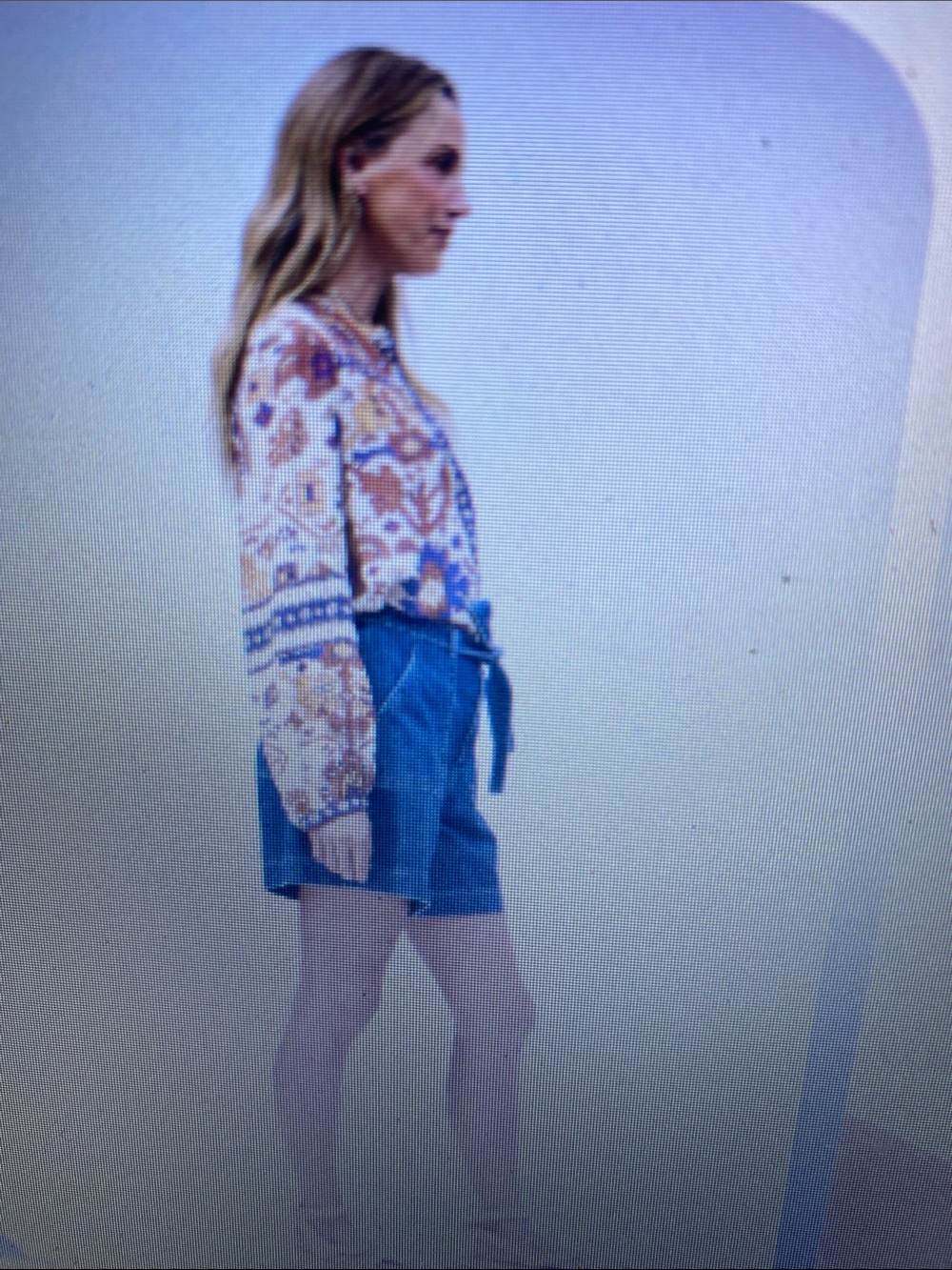 Ba&sh Varone Blouse Deep V Neck button down top size S - Picture 5 of 5